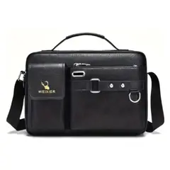 GENERICO - Bandolera Hombre Cuero PU Morral Weixier Porta Table.