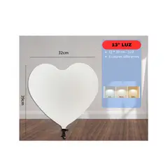 GENERICO - LUZ LED CORAZON 13" + TRIPODE 2.10 METRO + CONTROL REMOTO