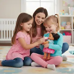 GENERICO - Juguete Muñeca Little Mommy Vestido Celeste con Fresas