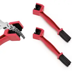 GENERICO - CEPILLO DE LIMPIEZA DE CADENA DE MOTO COLOR ROJO