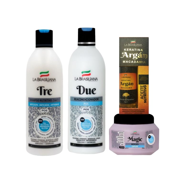 Pack - TRE + DUE + MAGIC POS 250 G + Aceite Argan