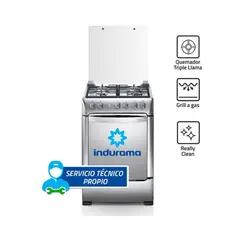 INDURAMA - Cocina a Gas de 4 Hornillas Florencia Zafiro Croma
