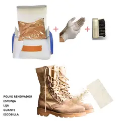 GENERICO - Tinte renovar gamuza nobuck en polvo color beige coyote Kit