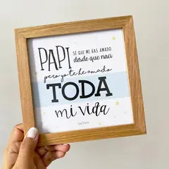 CASA PIZARRO - Cuadro para papá "Papi" 17 x 17 cm