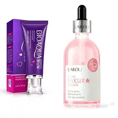 BIOAQUA - PACK CREMA DESPIGMENTANTE Y SERUM JAPAN SAKURA LAIKOU