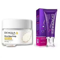 BIOAQUA - PACK CREMA ACLARANTE DE ARROZ Y CREMA BLANQUEADORA ZONAS