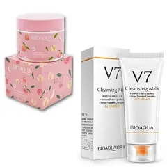 BIOAQUA - PACK CREMA EXFOLIANTE Y LECHE LIMPIADORA FACIAL V7
