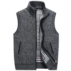 TIOZONEY - Traje Chaleco para Hombre-Gris