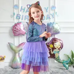 GENERICO - VESTIDO DE NIÑA SIRENA