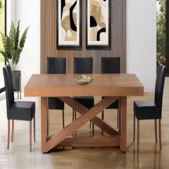 DMUEBLES - Comedor 6 sillas Ravello - Negro/Nogal