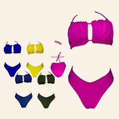 GENERICO - Bikini Licra UV Juana de GL-30 Color Azul