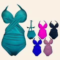 GENERICO - Enterizo Licra UV María Leticia Ramolino GL-48 Color Azul