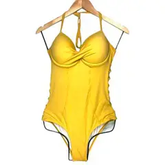 GENERICO - Ropa de Baño Enterizo Licra UV Esmeralda Amarillo GL-50