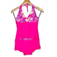 GENERICO - Shortkini Colores UV Con Polo Fucsia GL-32