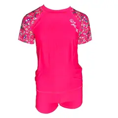 GENERICO - Conjunto Niña Manga Corta Color Fucsia GL-42