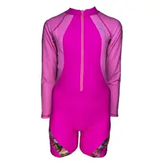 GENERICO - Enterizo Niña Cierre Manga Larga Color Fucsia GL-46