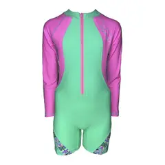 GENERICO - Enterizo Niña Cierre Manga Larga Color Verde GL-46