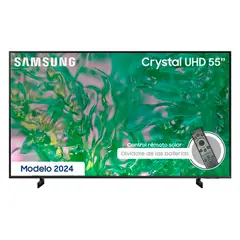 SAMSUNG - Televisor Smart UHD 4K 55 Crystal UN55DU8000G Nuevo Modelo - Negro