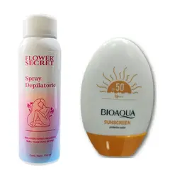 BIOAQUA - PACK CREMA DEPILADORA SPRAY Y BLOQUEADOR SOLAR