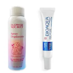 BIOAQUA - PACK CREMA DEPILADORA SPRAY Y CREMA FOCAL REMOVEDOR ANTIACNE
