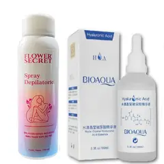 BIOAQUA - PACK CREMA DEPILADORA SPRAY Y SERUM DE ACIDO HIALURONICO