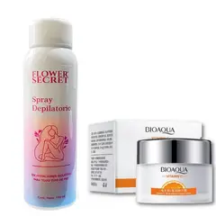BIOAQUA - PACK CREMA DEPILADORA SPRAY Y CREMA HIDRATANTE VITAMINA C