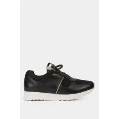 VELEZ - Vélez Zapatillas Deportivas Tropical De Cuero Mujer Negro