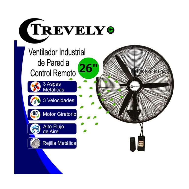 Ventilador Industrial de Pared 26" VT-27C Control Remoto
