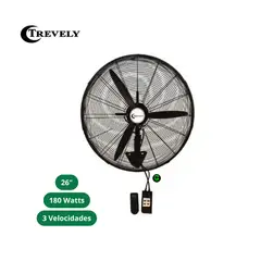 TREVELY - Ventilador Industrial de Pared 26" VT-27C Control Remoto