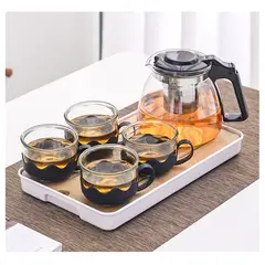 GENERICO - Set de jarra con 4 tazas de te