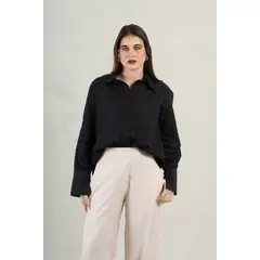 FASSINE - Blusa Manga Larga Algodón Mujer