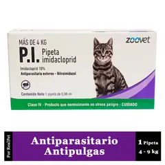 GENERICO - Pipeta Antiparasitario Antipulgas P.I. Gato 4 - 9 kg