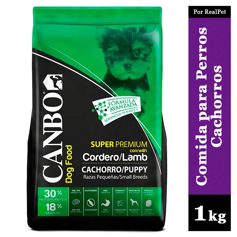Comida para Perros Cachorros Pequeños Cordero 1 kg