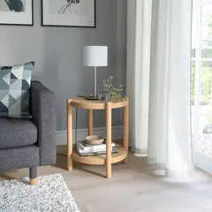 VENTITAS HOME - Mesa Auxiliar de Madera Lorenna