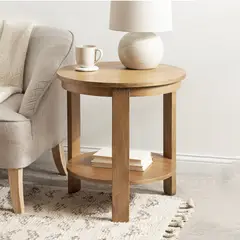 VENTITAS HOME - Mesa Auxiliar de Madera Celine