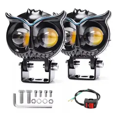 GENERICO - 8000lm Luz Leds Par Faros Para Motos Luces Auxiliares Lupa