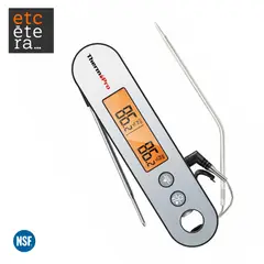 THERMOPRO - Termómetro de cocina digital TP610 dual recargable IPX5