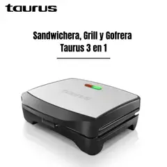 TAURUS - Sandwichera, Grill y Gofre 3 en 1