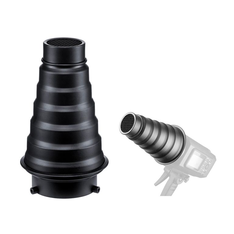 Snoot SN01 con Grilla y montura Bowens