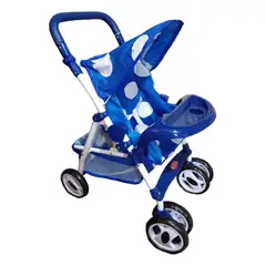 GENERICO - DIVERTIDO COCHE DE MUÑECA CON BANDEJA AZUL