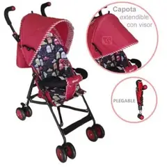 EBABY - Coche Bastón Practico y Liviano Fresh Style EB2011-1 ROJO