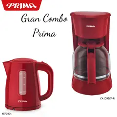 PRIMA - Combo Hervidor 1,7 KEP0301 +Cafetera 1,8 CA1091CP-R