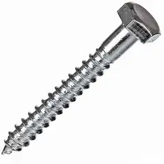 GENERICO - (50) Tirafon Galvanizado Cabeza Hexagonal 1/4" x 1" - Gris