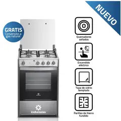 INDURAMA - COCINA CORUÑA DE 4 HORNILLAS GRIS