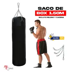 NACIONAL - Saco Box Muay Thai 1.5 Metros + Cadena