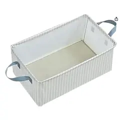 GENERICO - Caja Organizadora de Ropa Con Varillas Rayas Gris