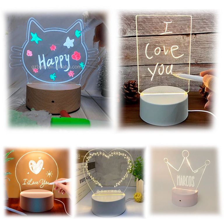 Lámparas LED acrílico 3D - Para decorar