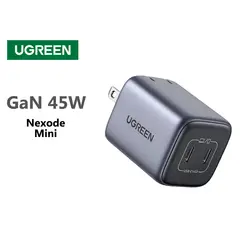 UGREEN - Cargador GaN USB tipo C enchufe US - 45W - - Gris