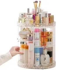 GENERICO - Organizador de Maquillaje Acrílico Transparente Giro de 360 grado
