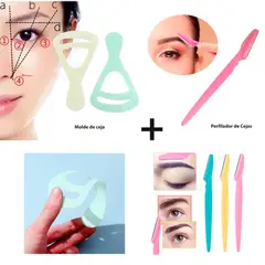 GENERICO - Pack 1 molde de ceja y 1 perfilador